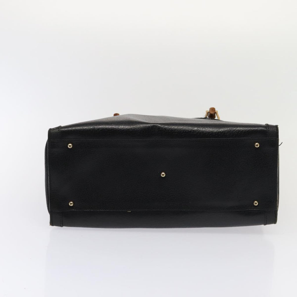 GUCCI Bamboo Hand Bag Leather Black 002 2853 0260 0 ar12297
