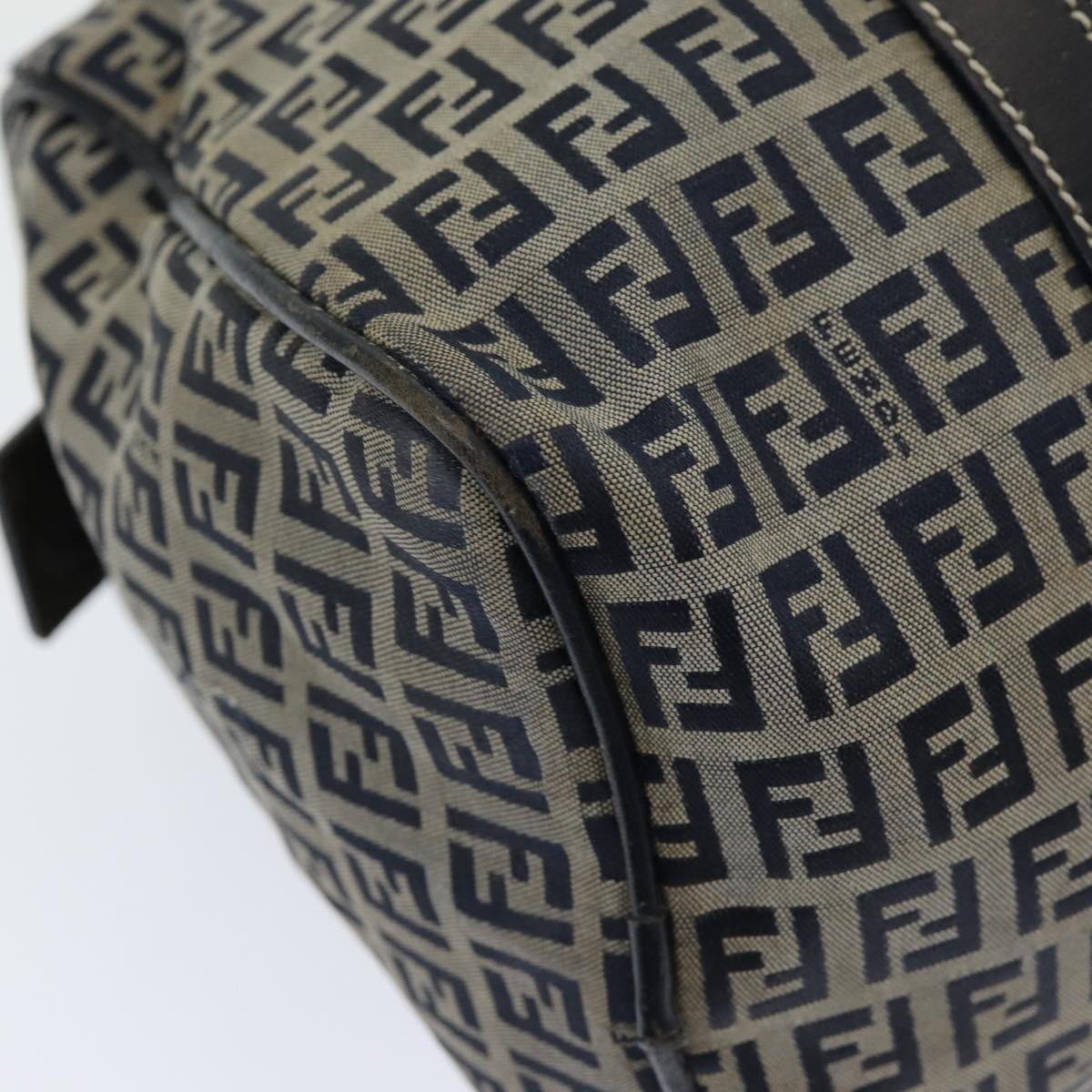 FENDI Zucchino Canvas Hand Bag Navy ar12302