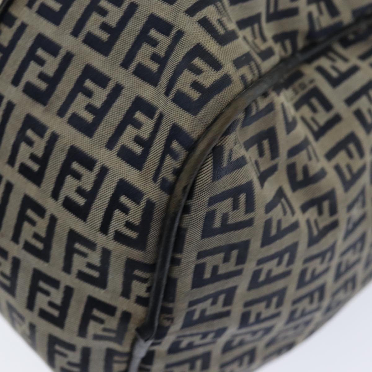 FENDI Zucchino Canvas Hand Bag Navy ar12302