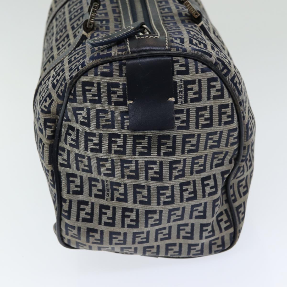 FENDI Zucchino Canvas Hand Bag Navy ar12302