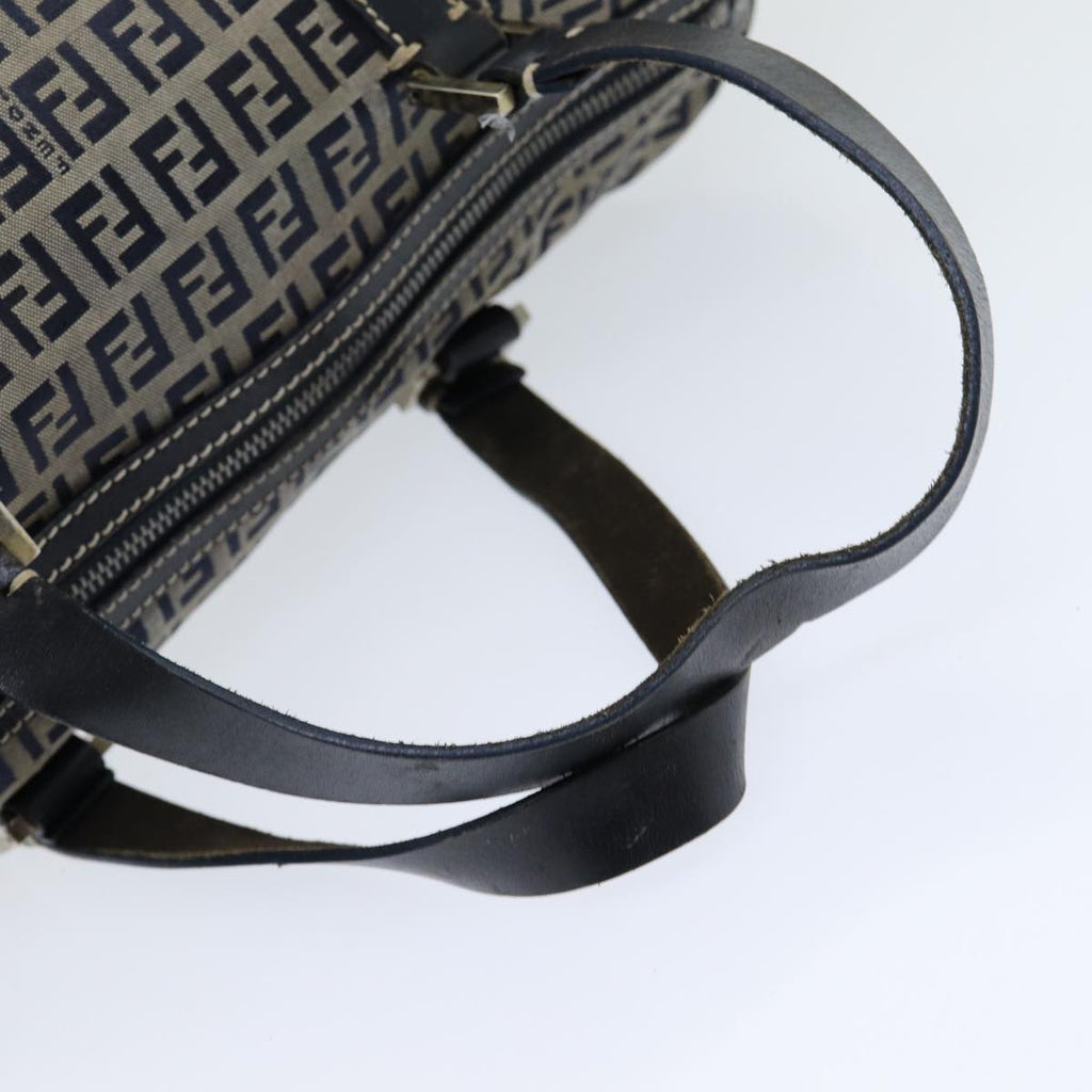 FENDI Zucchino Canvas Hand Bag Navy ar12302