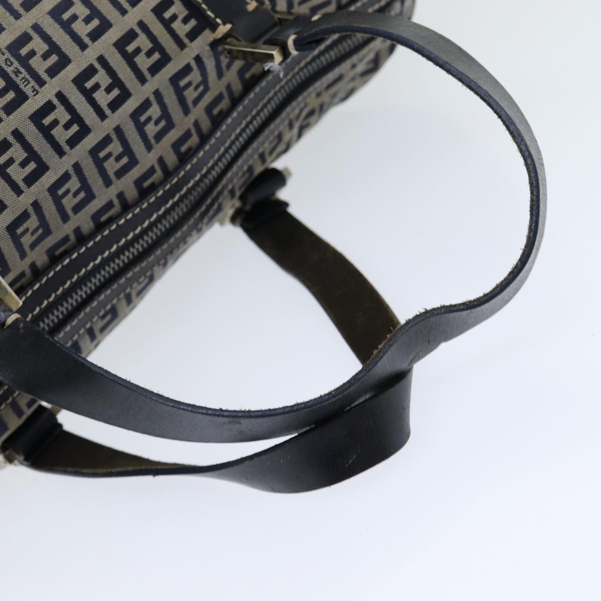 FENDI Zucchino Canvas Hand Bag Navy ar12302