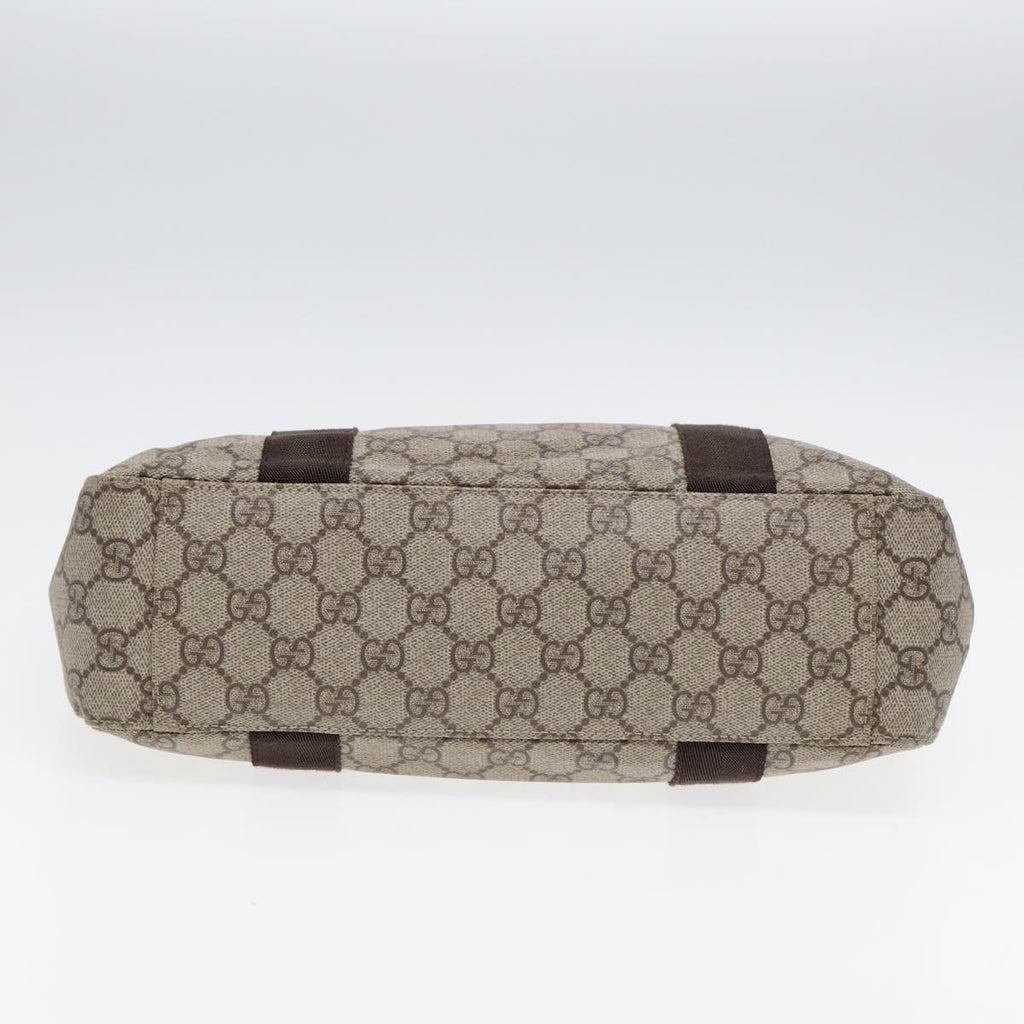 GUCCI GG Supreme Hand Bag PVC Leather Beige 141976 ar12304