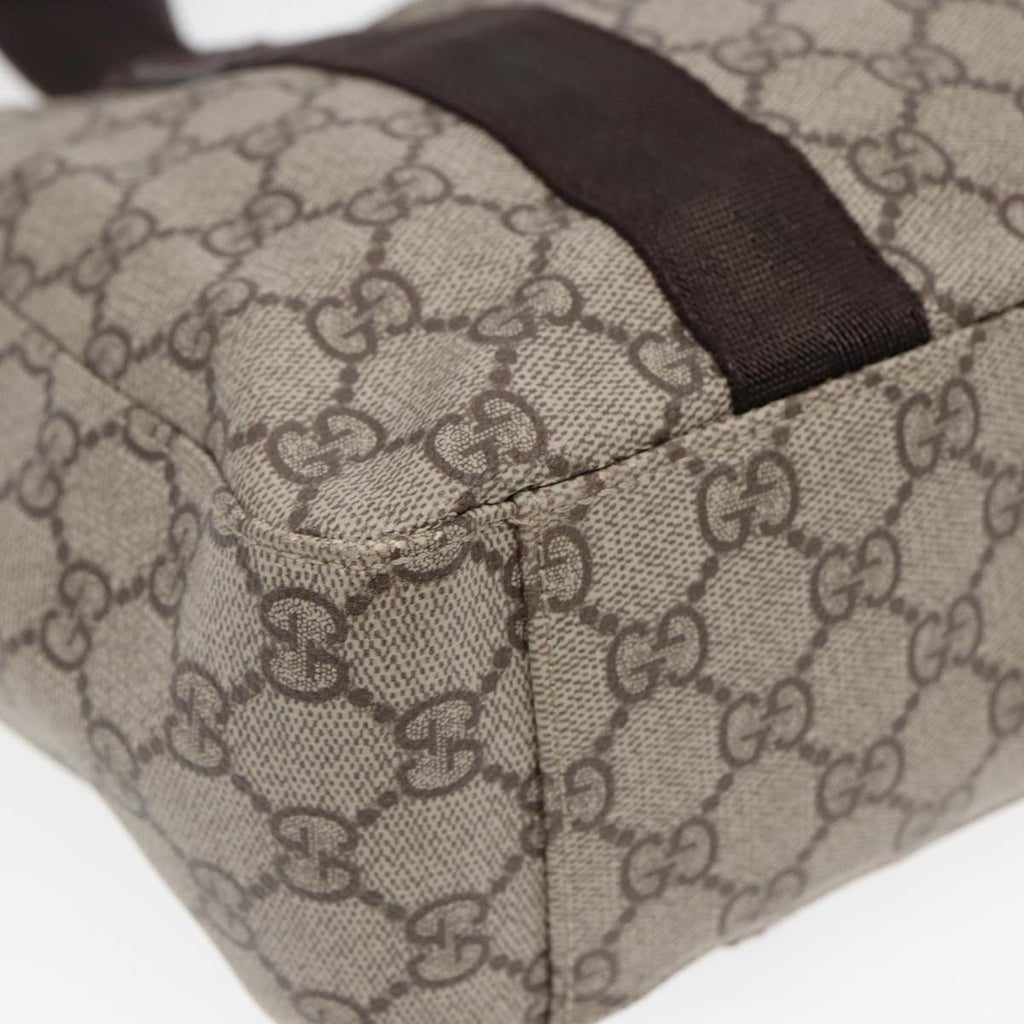 GUCCI GG Supreme Hand Bag PVC Leather Beige 141976 ar12304
