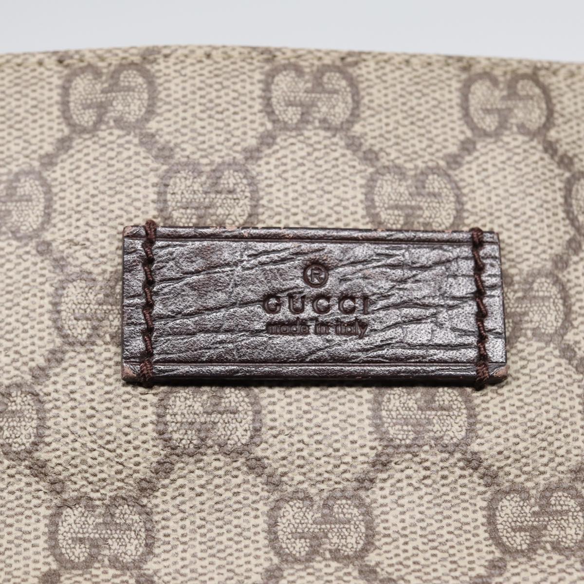 GUCCI GG Supreme Hand Bag PVC Leather Beige 141976 ar12304