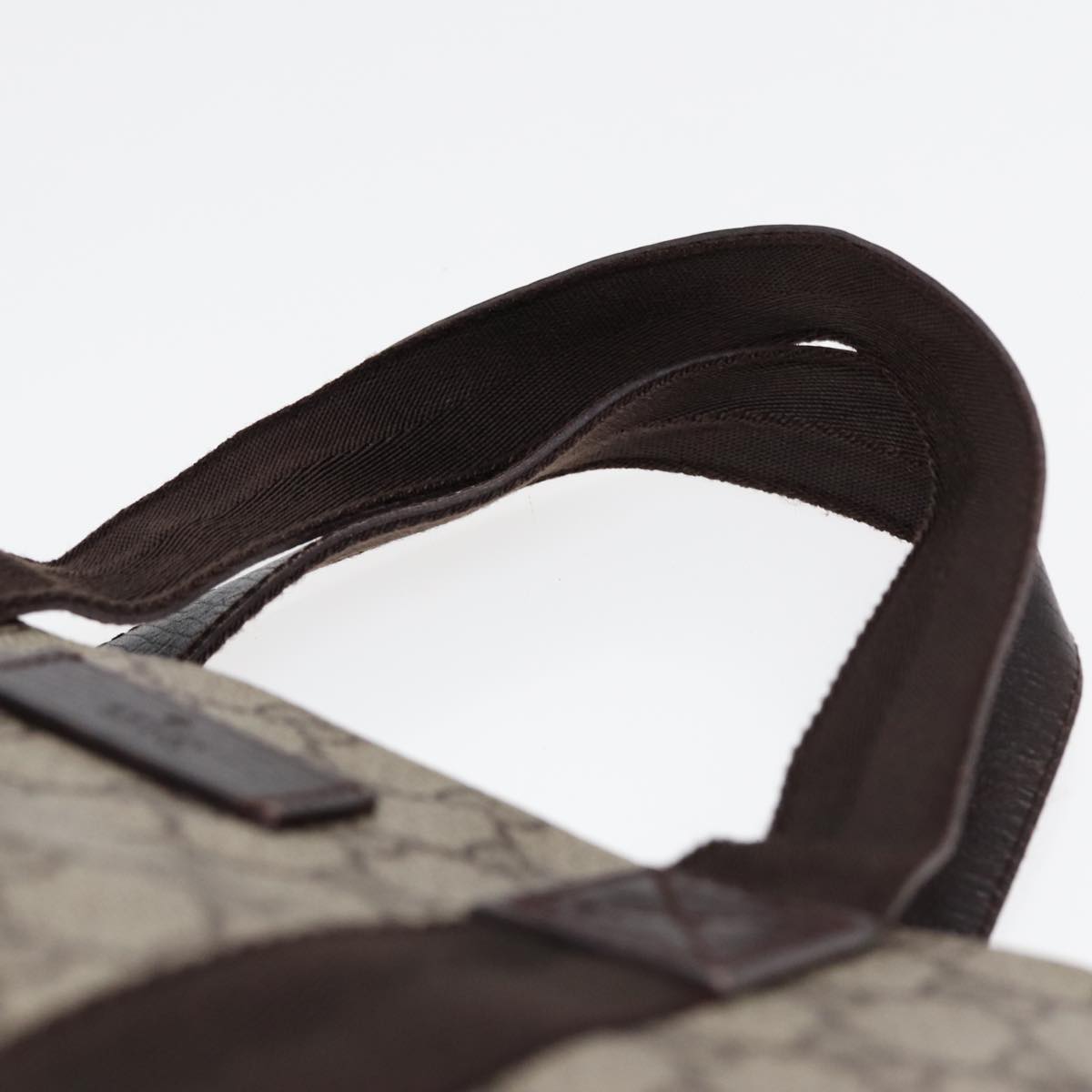 GUCCI GG Supreme Hand Bag PVC Leather Beige 141976 ar12304