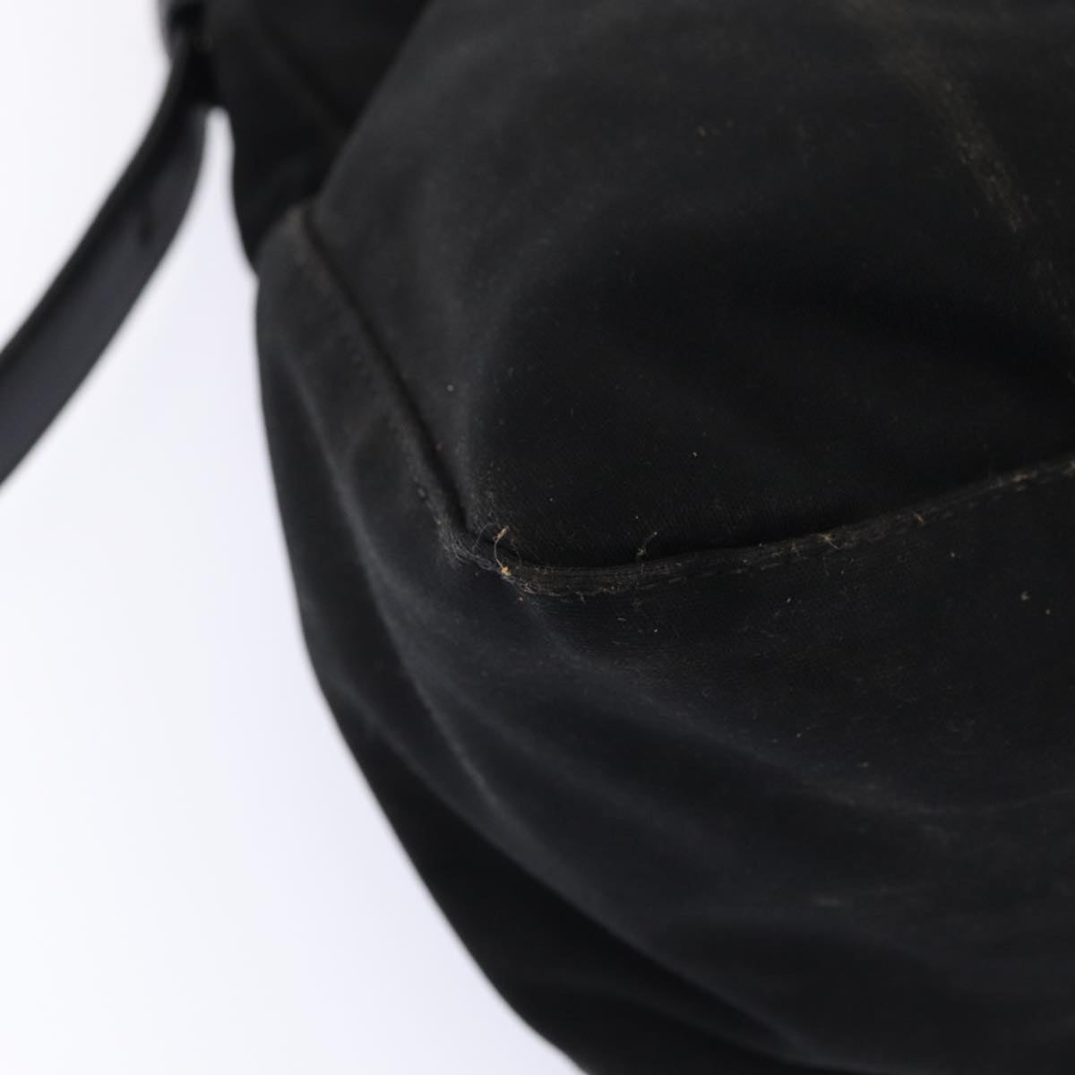FENDI Mamma Baguette Shoulder Bag Nylon Black ar12319
