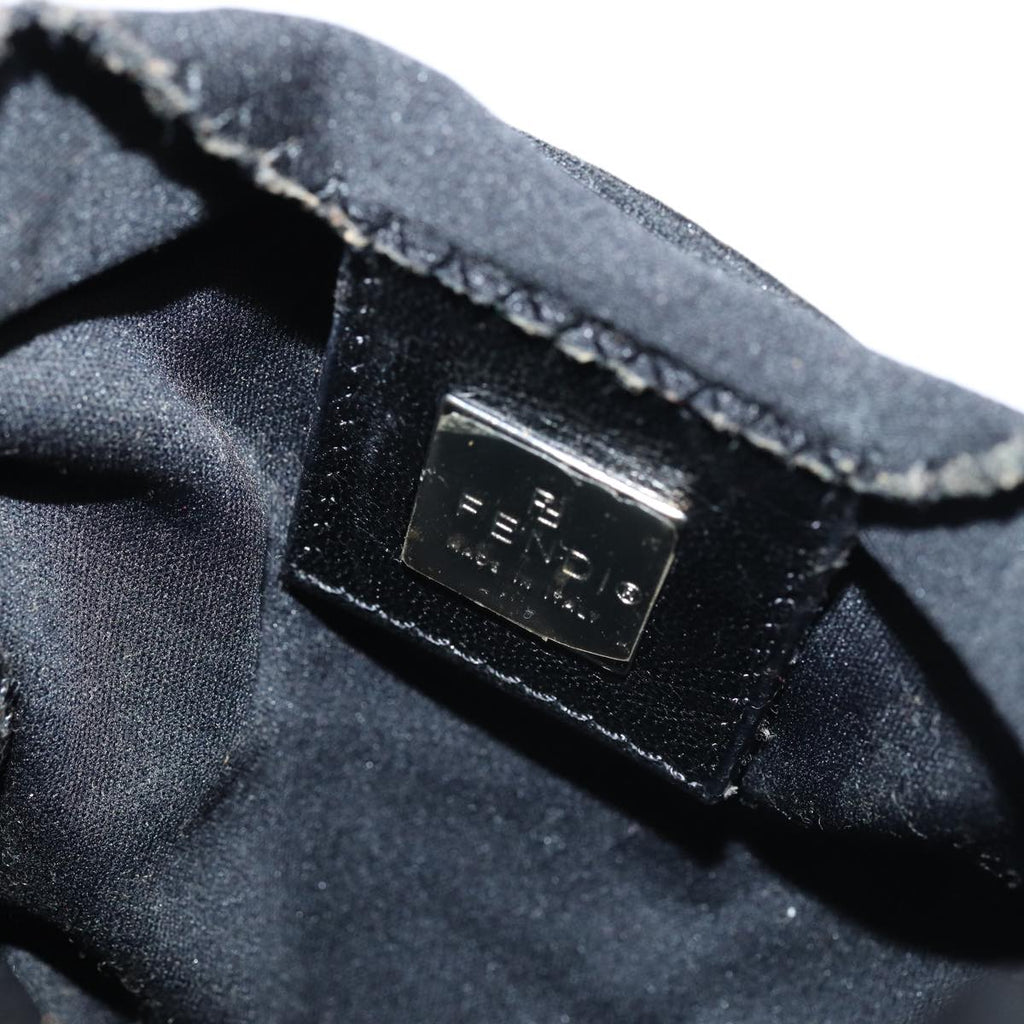 FENDI Mamma Baguette Shoulder Bag Nylon Black ar12319
