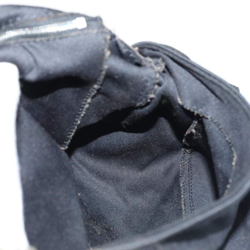 FENDI Mamma Baguette Shoulder Bag Nylon Black ar12319