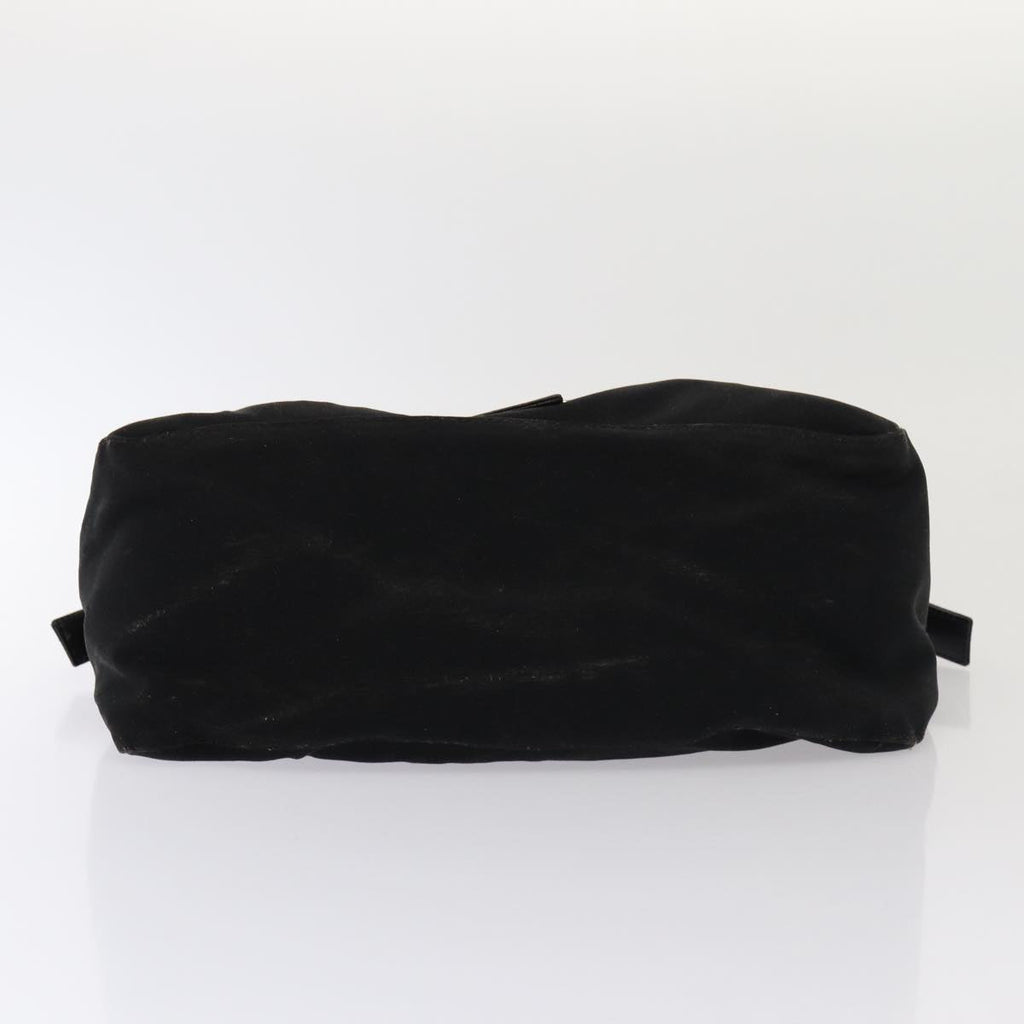FENDI Mamma Baguette Shoulder Bag Nylon Black ar12319