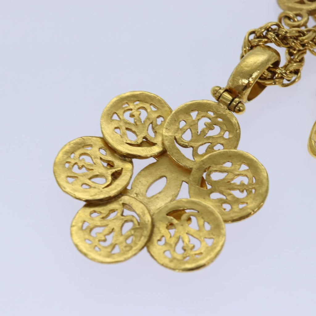 CHANEL COCO Mark Necklace metal Gold CC ar12350