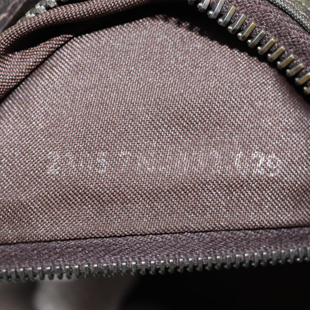 FENDI Zucca Canvas Hand Bag Brown Black ar12386