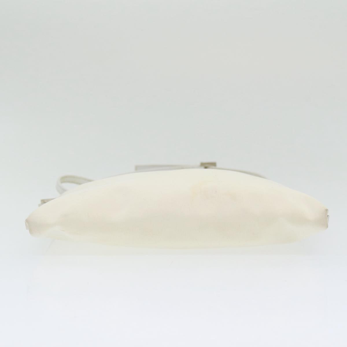FENDI Shoulder Bag Nylon White Silver ar12395