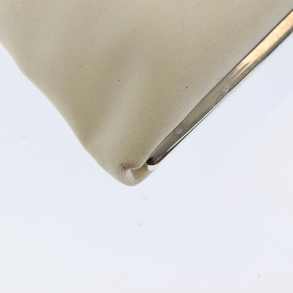FENDI Shoulder Bag Nylon White Silver ar12395
