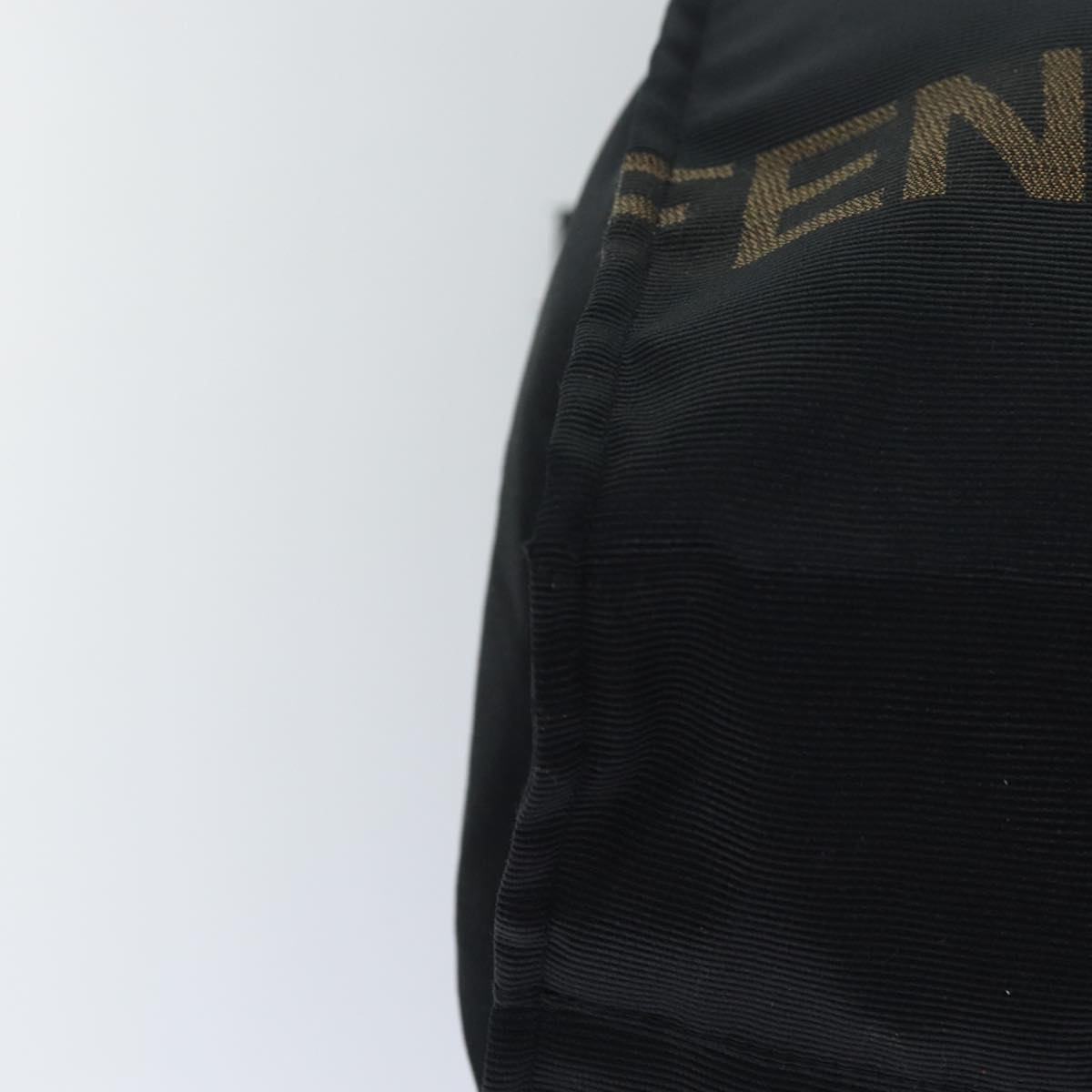 FENDI Tote Bag Nylon Black Gold ar12397