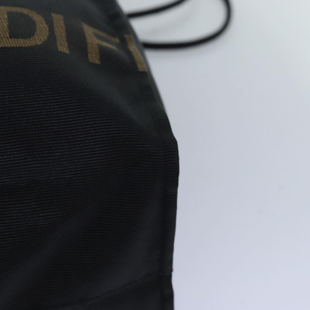 FENDI Tote Bag Nylon Black Gold ar12397