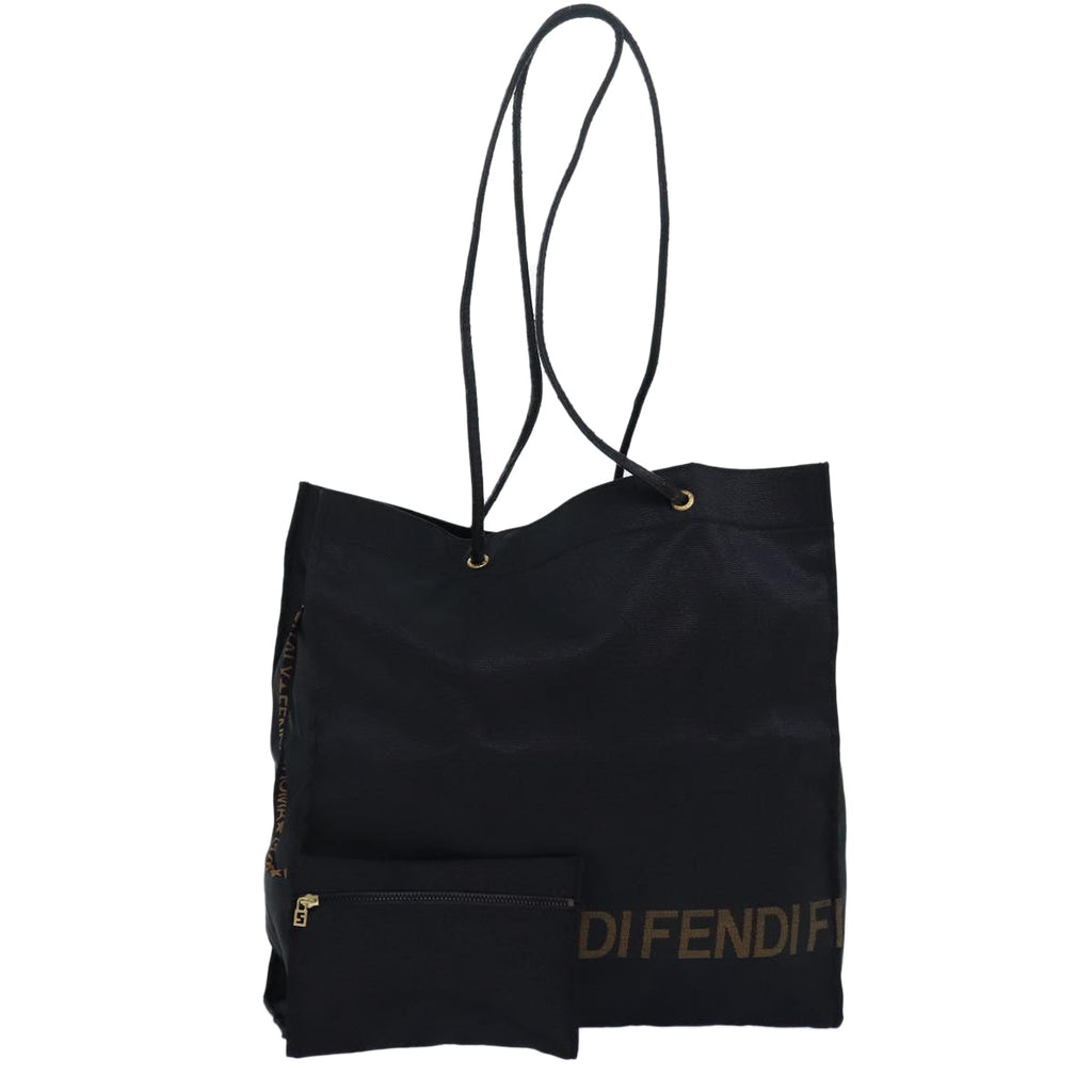 FENDI Tote Bag Nylon Black Gold ar12397