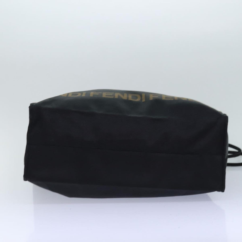 FENDI Tote Bag Nylon Black Gold ar12397