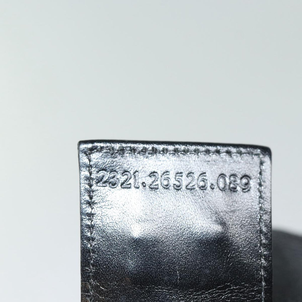 FENDI Hand Bag Nylon Black Gold ar12398