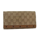 GUCCI GG Canvas Long Wallet Beige ar12451