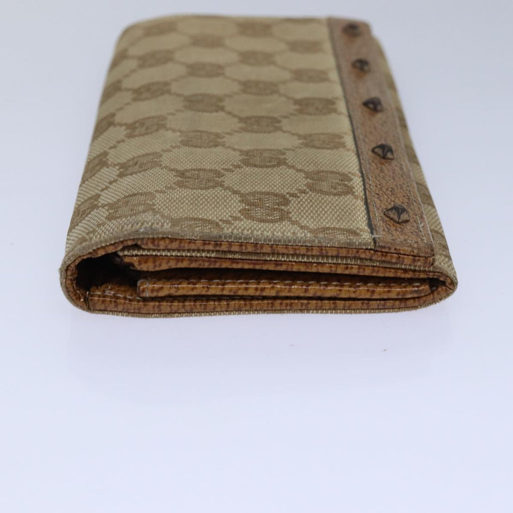 GUCCI GG Canvas Long Wallet Beige ar12451