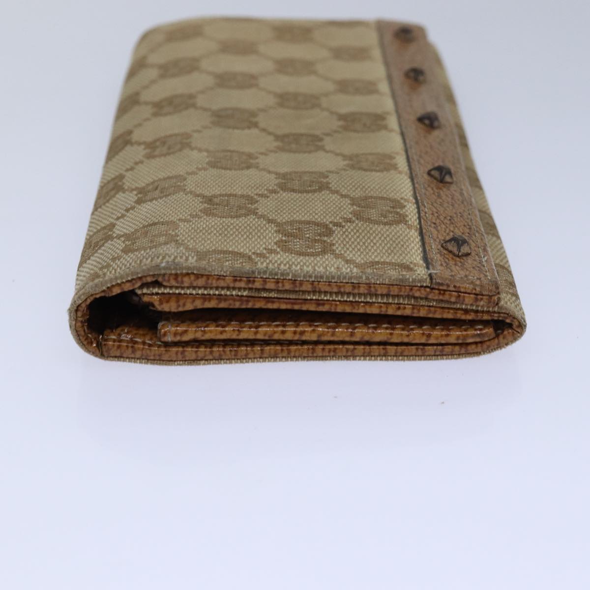 GUCCI GG Canvas Long Wallet Beige ar12451
