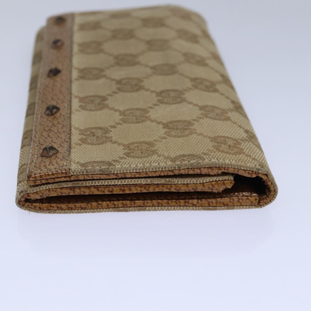 GUCCI GG Canvas Long Wallet Beige ar12451