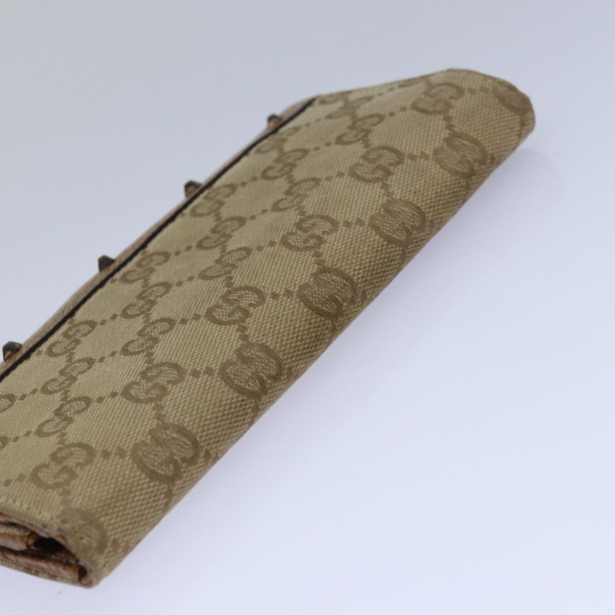 GUCCI GG Canvas Long Wallet Beige ar12451
