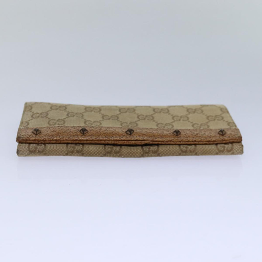 GUCCI GG Canvas Long Wallet Beige ar12451
