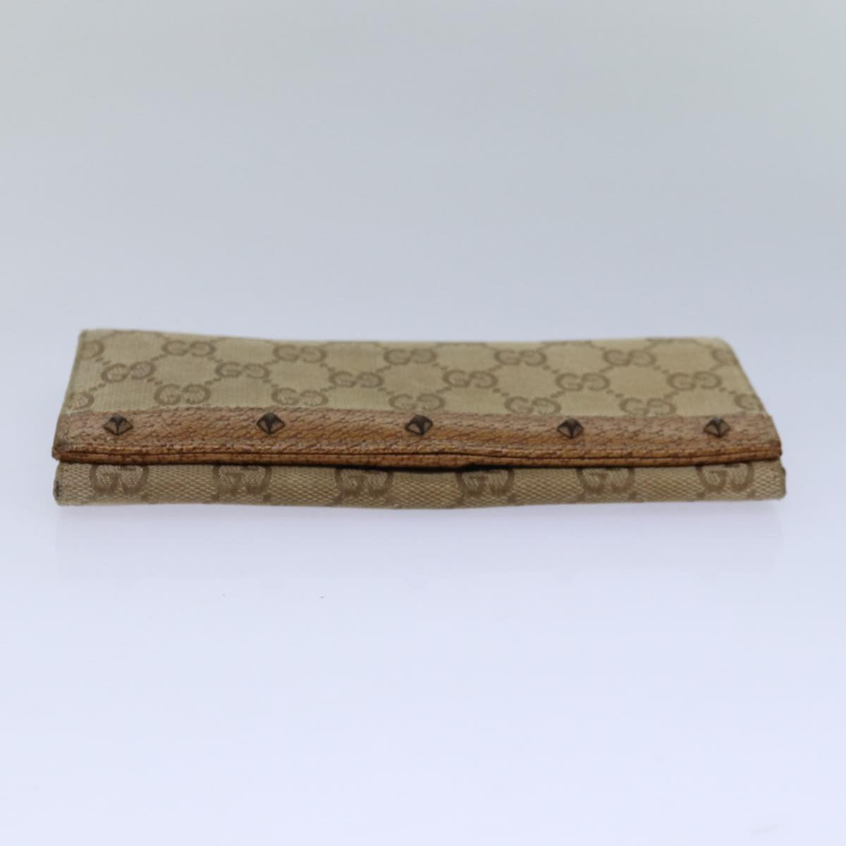 GUCCI GG Canvas Long Wallet Beige ar12451