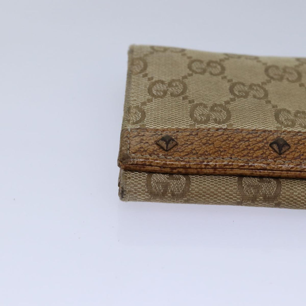 GUCCI GG Canvas Long Wallet Beige ar12451