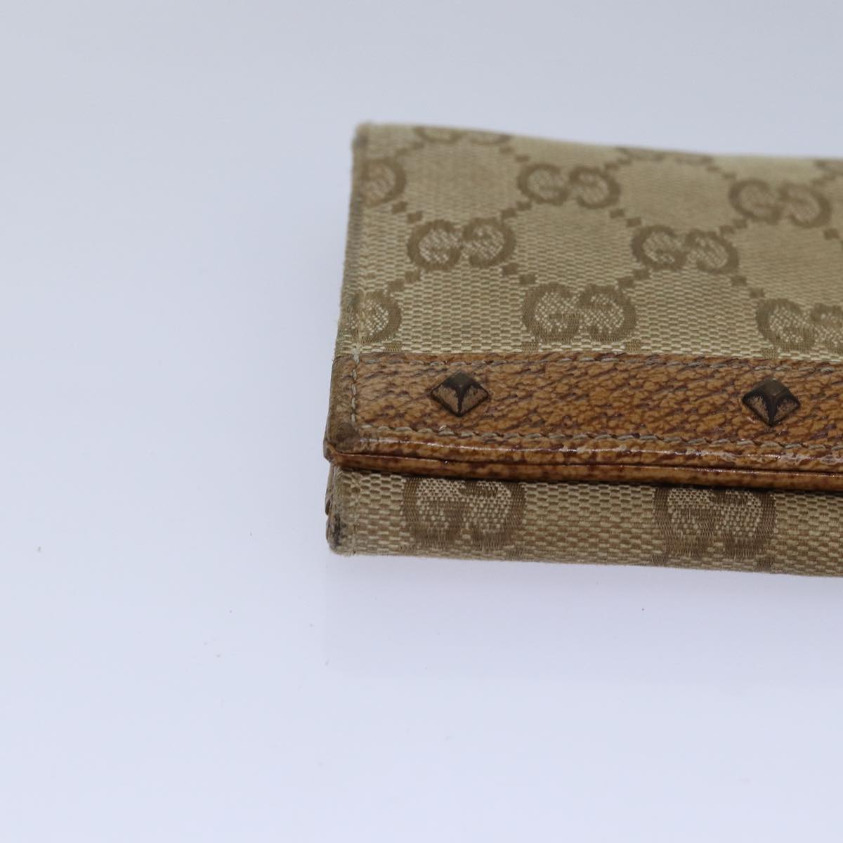 GUCCI GG Canvas Long Wallet Beige ar12451