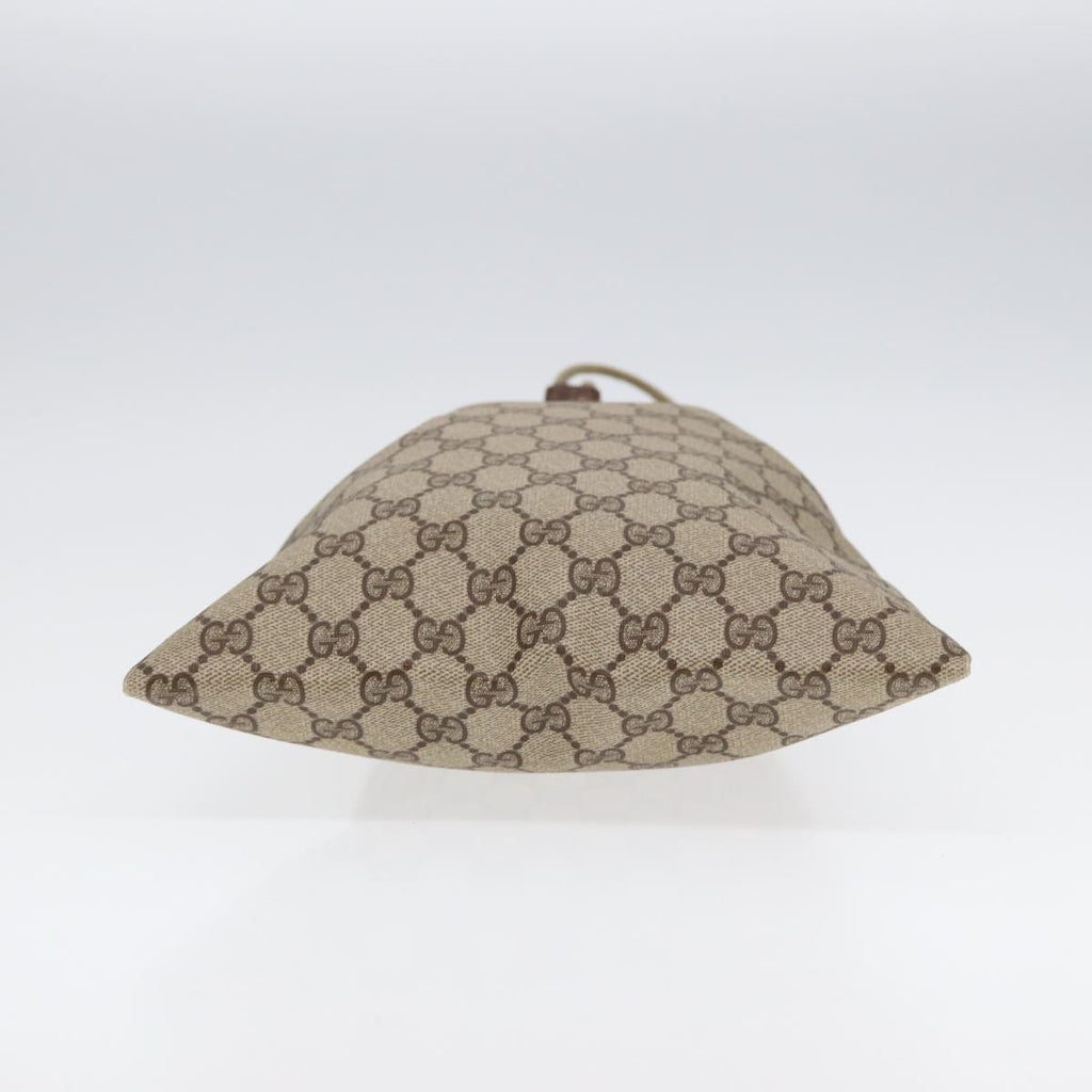 GUCCI GG Supreme Purse Hand Bag PVC Leather Beige Gold 97 19 303 ar12496