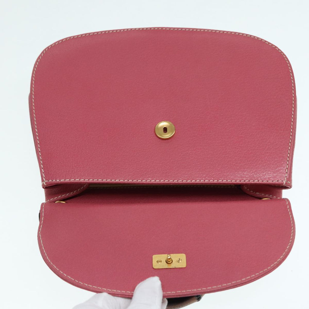 GUCCI Bamboo Hand Bag Leather Pink Gold 000 781 0244 ar12497A