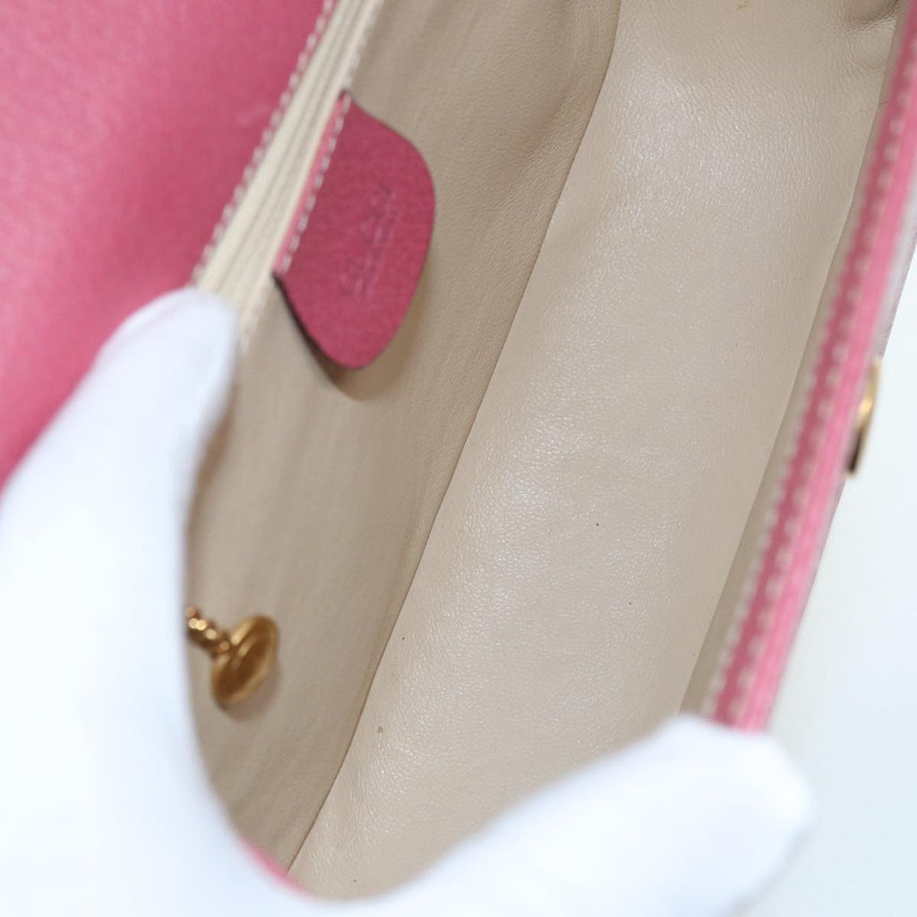 GUCCI Bamboo Hand Bag Leather Pink Gold 000 781 0244 ar12497A