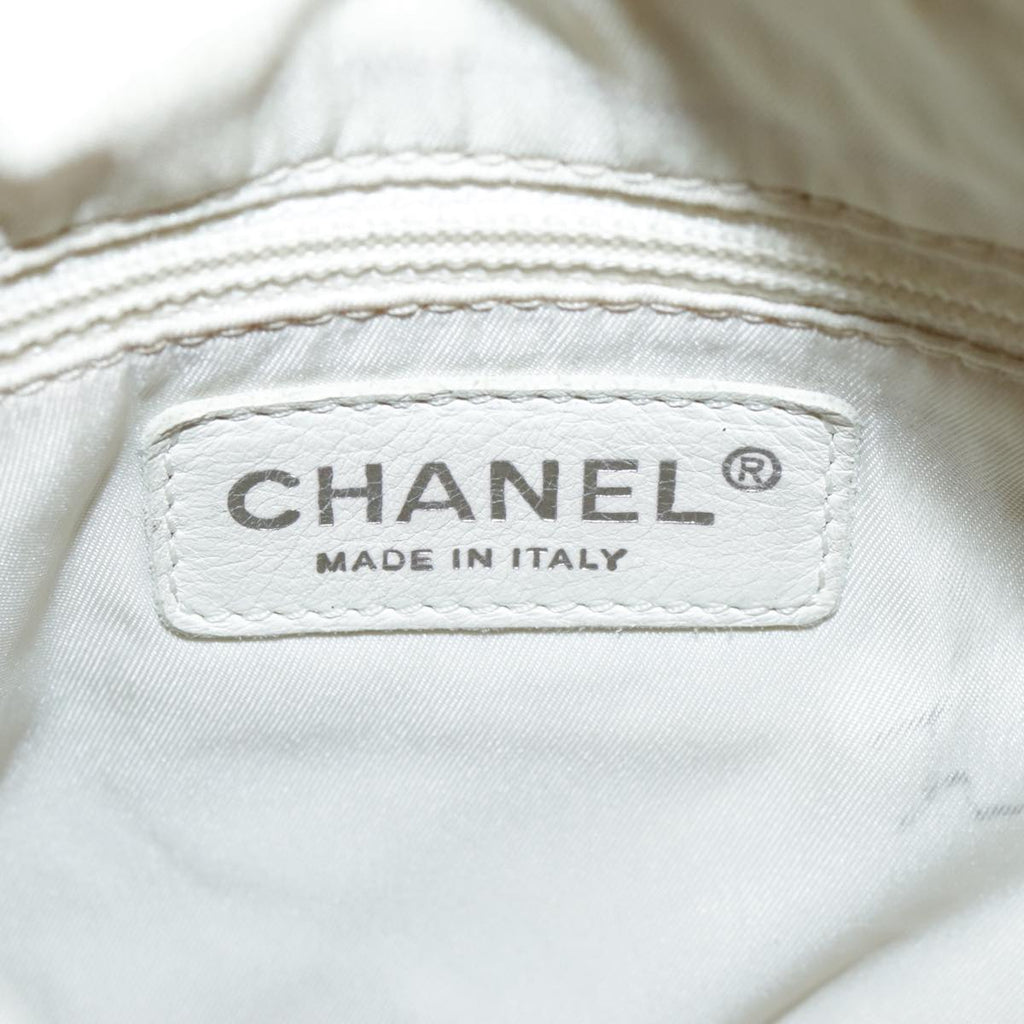 CHANEL Paris Biarritz Shoulder Bag Coated Canvas Gold Tone CC ar12598