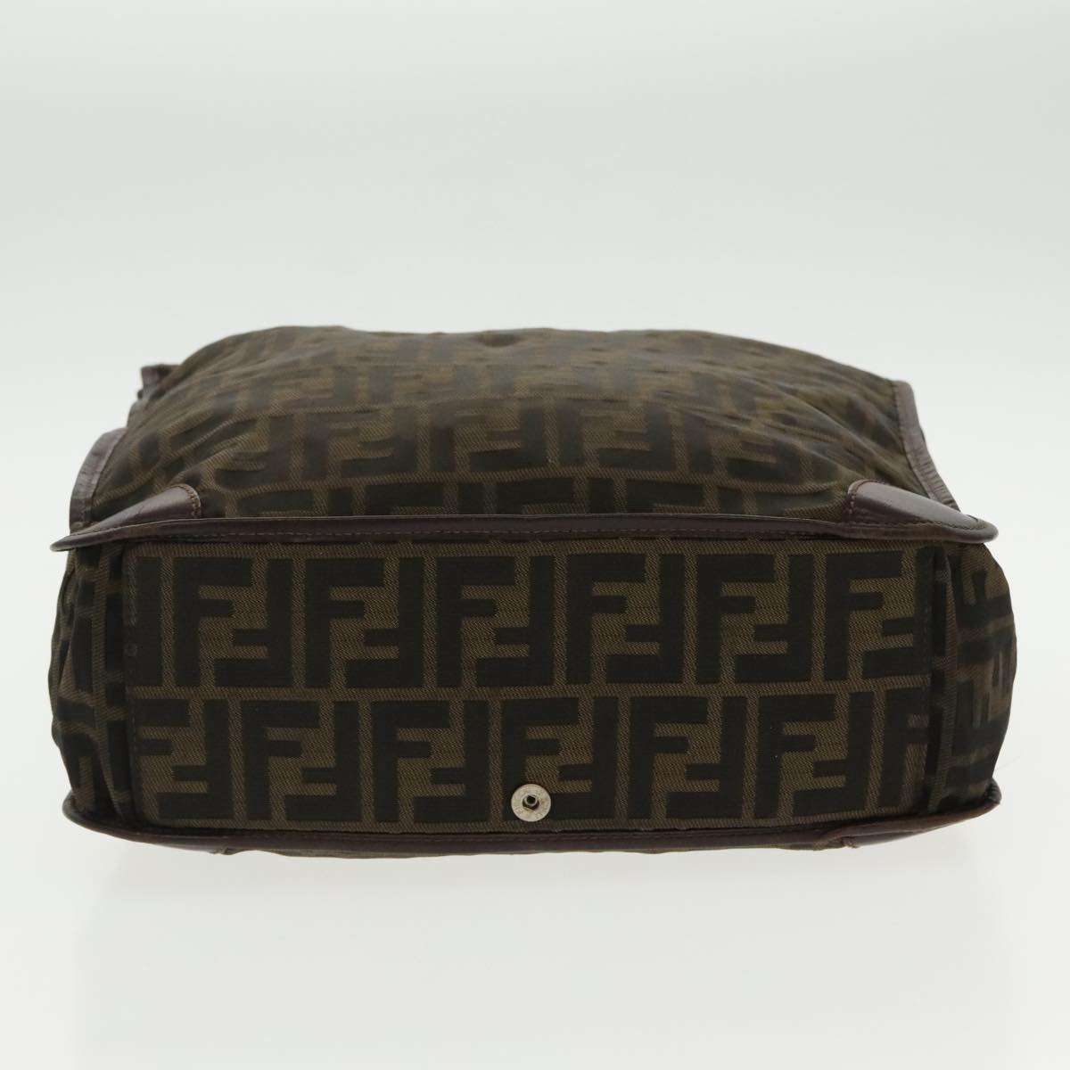 FENDI Zucca Canvas Tote Bag Brown Black ar12642