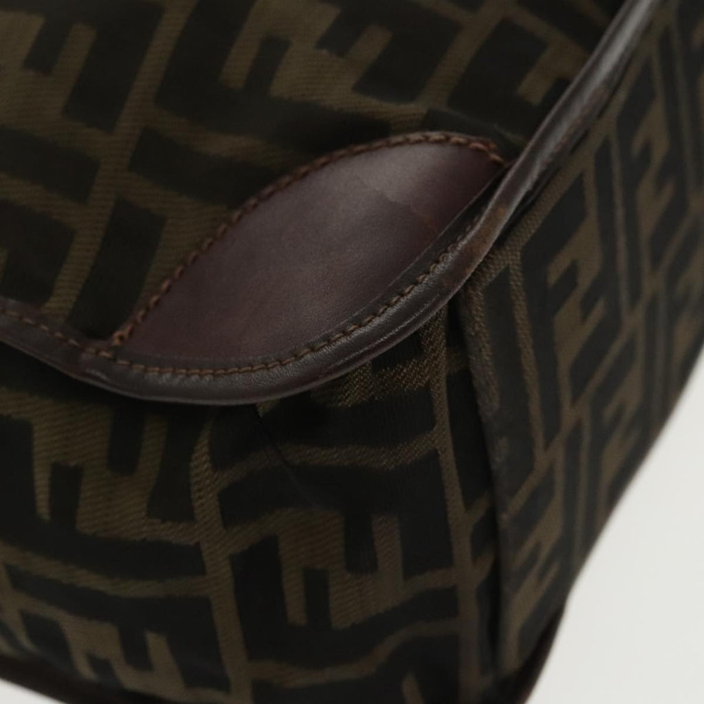 FENDI Zucca Canvas Tote Bag Brown Black ar12642