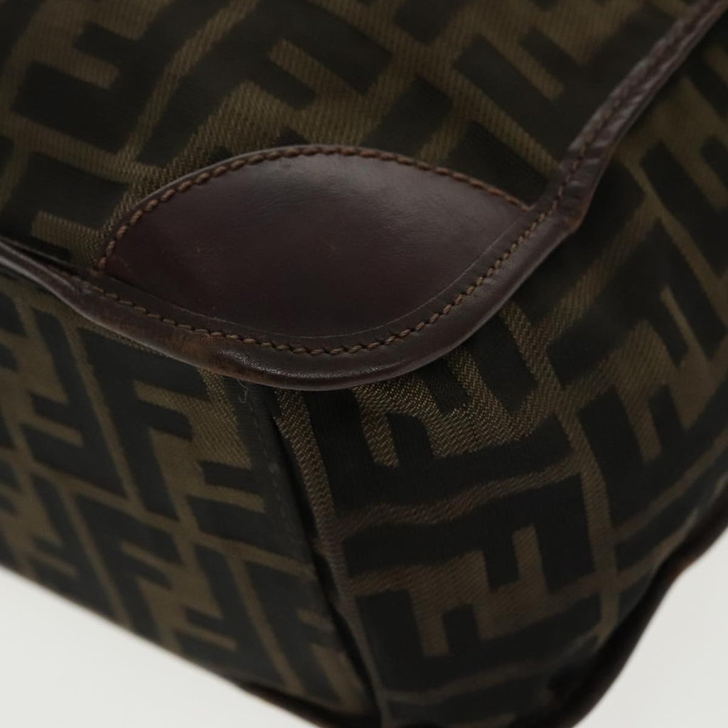 FENDI Zucca Canvas Tote Bag Brown Black ar12642