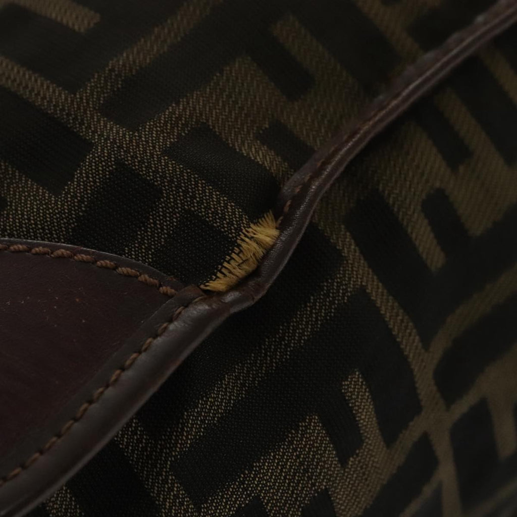 FENDI Zucca Canvas Tote Bag Brown Black ar12642
