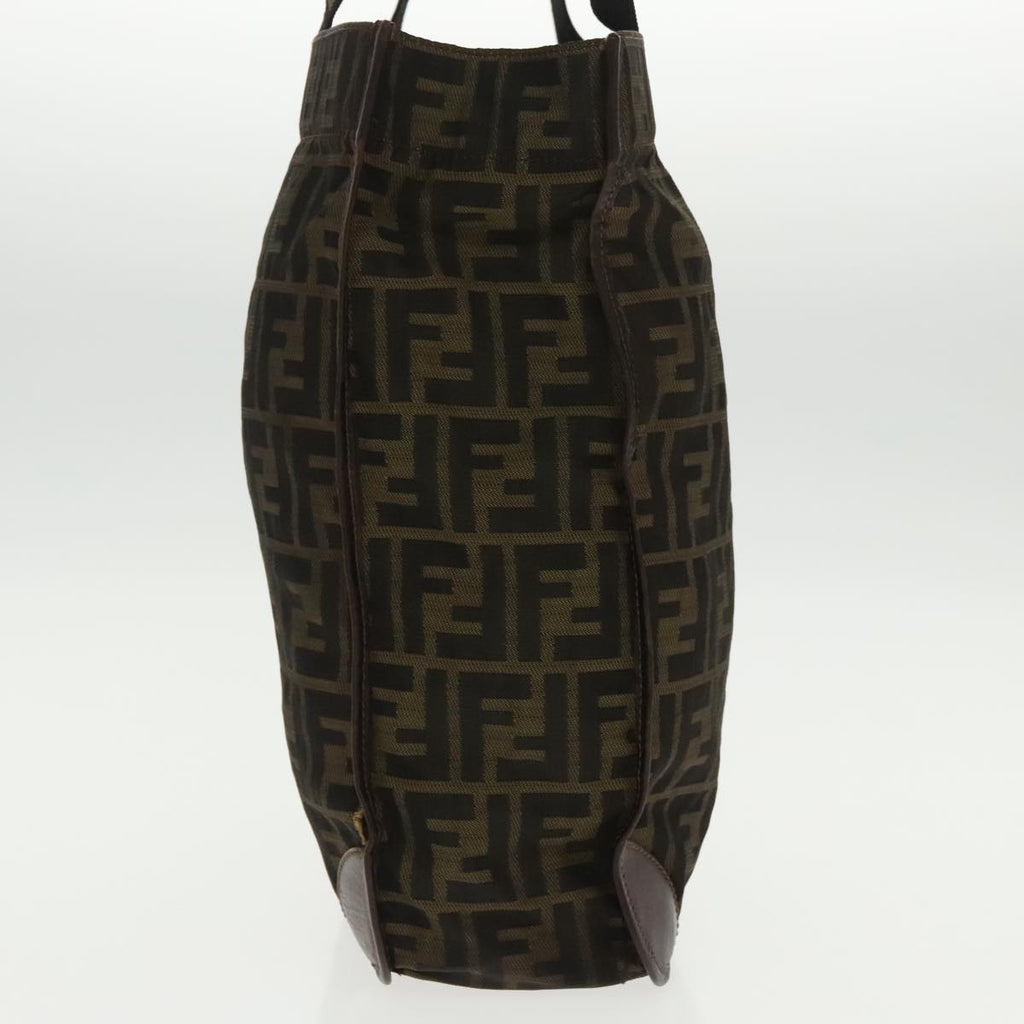 FENDI Zucca Canvas Tote Bag Brown Black ar12642