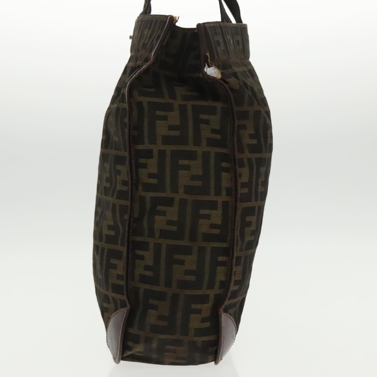 FENDI Zucca Canvas Tote Bag Brown Black ar12642