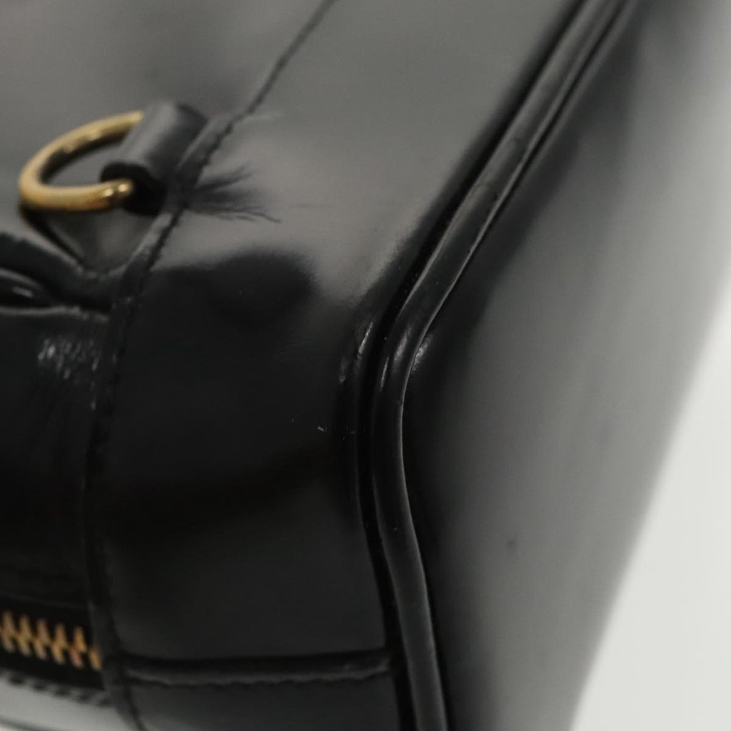 GUCCI Bamboo Body Bag Enamel Black Gold 003 2113 0127 ar12723