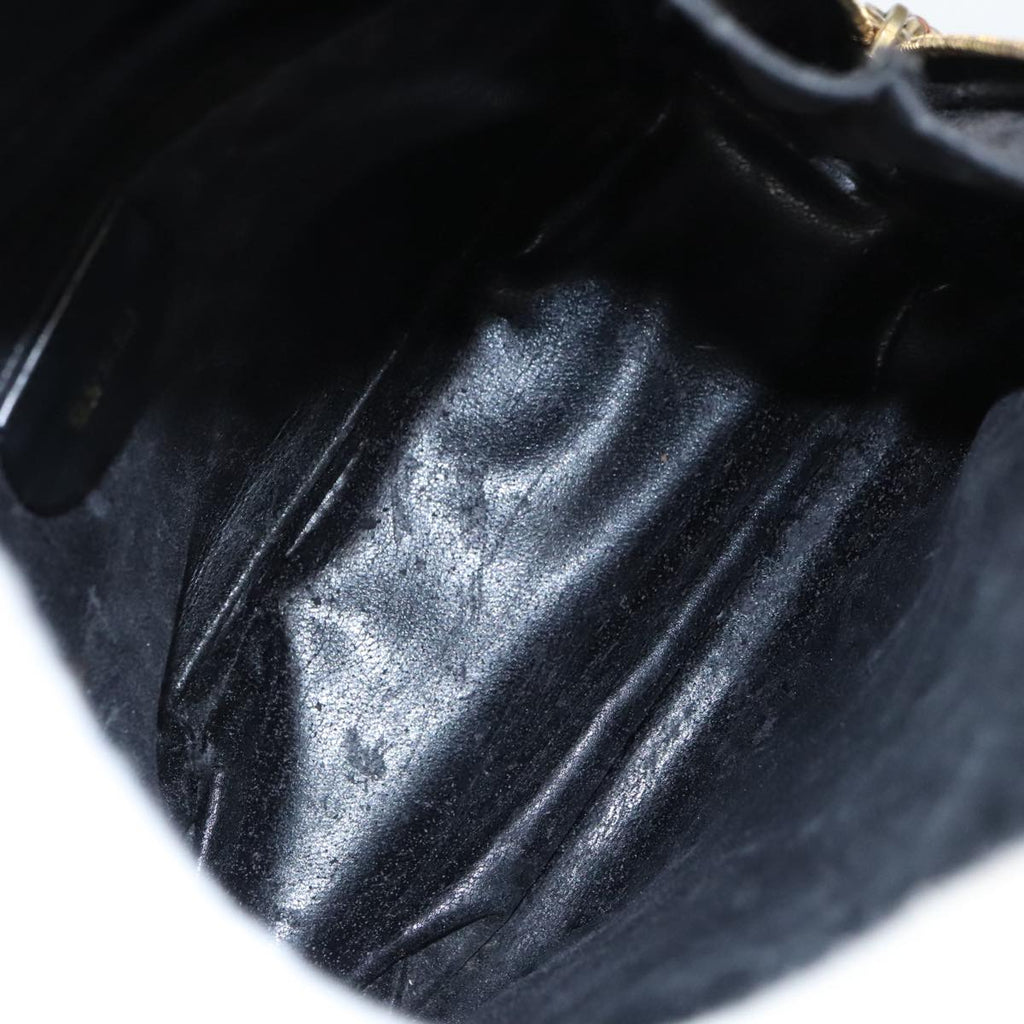 GUCCI Bamboo Body Bag Enamel Black Gold 003 2113 0127 ar12723