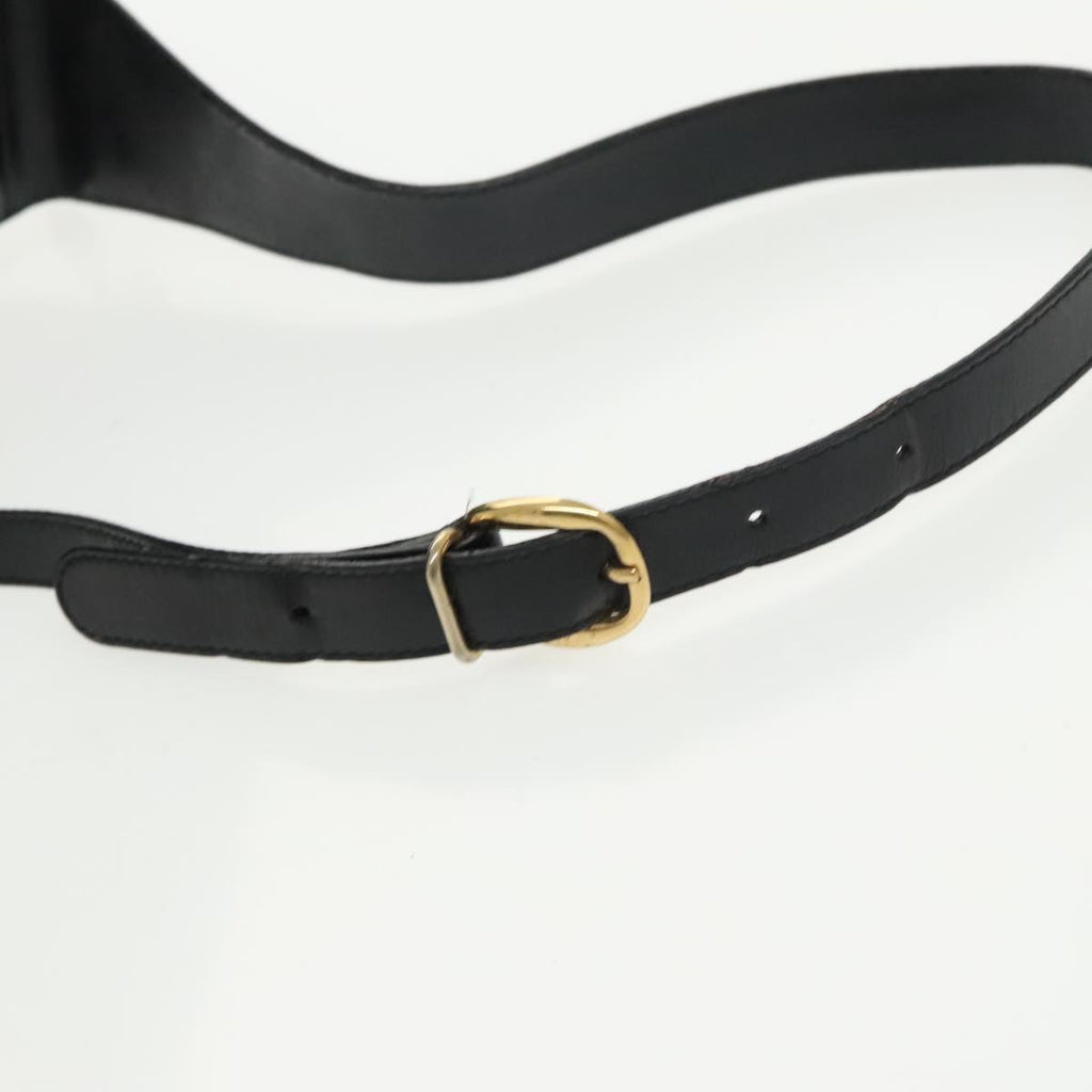 GUCCI Bamboo Body Bag Enamel Black Gold 003 2113 0127 ar12723