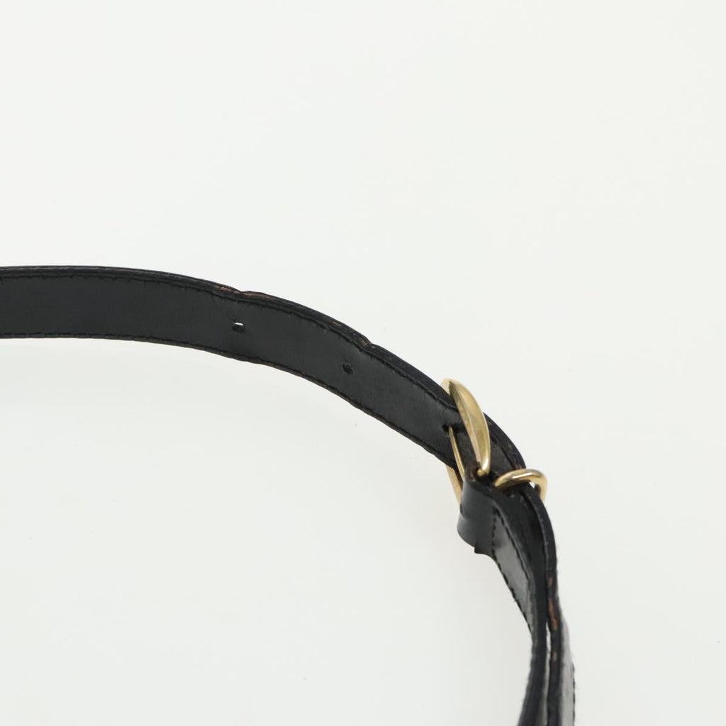 GUCCI Bamboo Body Bag Enamel Black Gold 003 2113 0127 ar12723