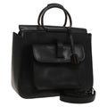 GUCCI Hand Bag Leather 2way Black 000 2058 0307 6 ar12725