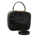 GUCCI Bamboo Vanity Hand Bag Patent 2way Black 000 3270 0323 ar12726