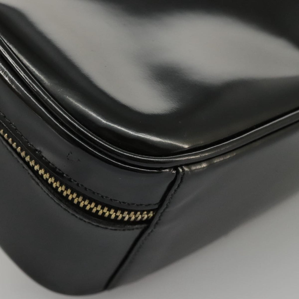 GUCCI Bamboo Vanity Hand Bag Patent 2way Black 000 3270 0323 ar12726