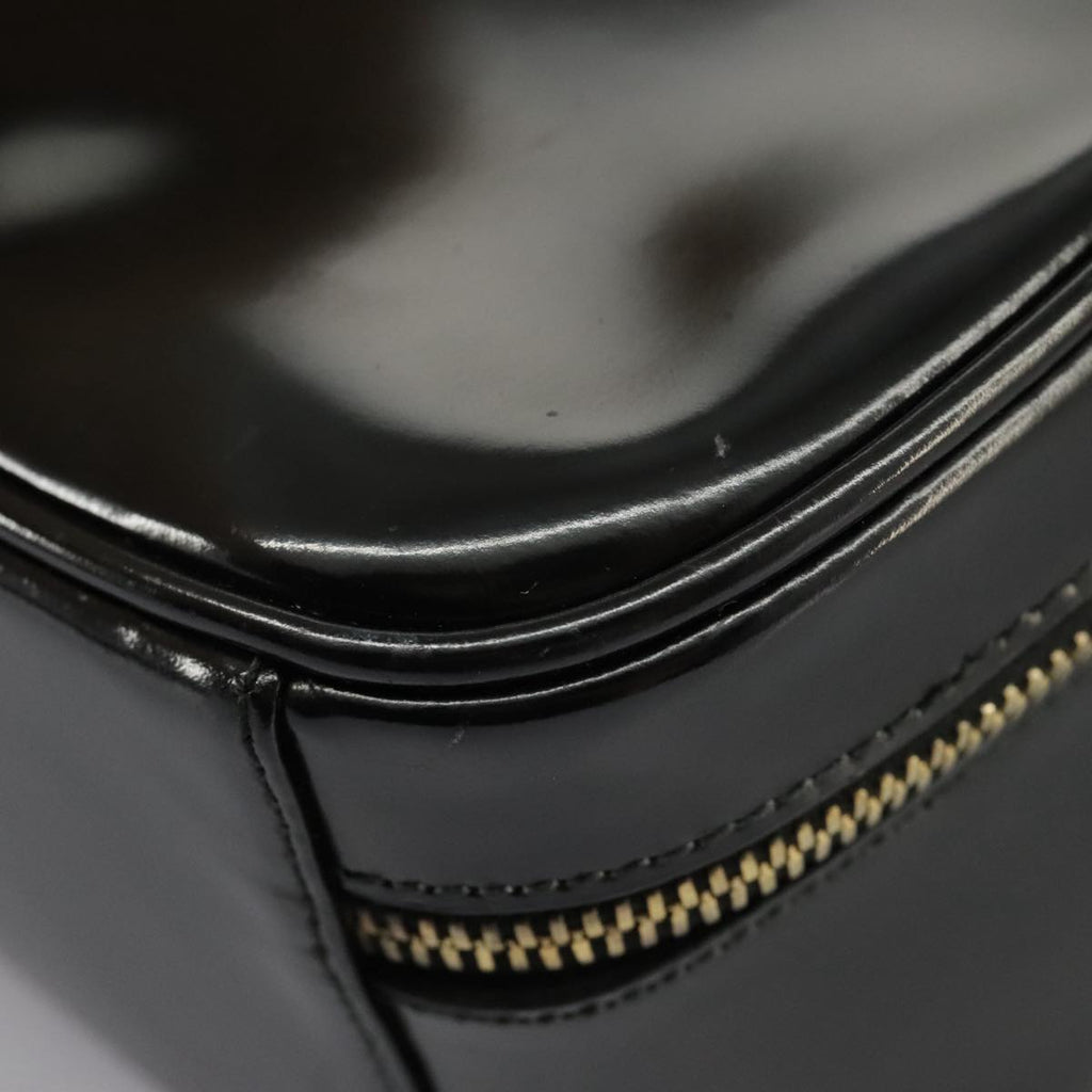 GUCCI Bamboo Vanity Hand Bag Patent 2way Black 000 3270 0323 ar12726